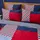 KARACA Morris Navy Blue Multi 200 x 200 cm + 2 x 80 x 80 cm