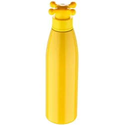 Benetton - Wasserflasche mit Wandbefestigung 750 ml, Edelstahl, Farbe Gelb, mit Auslaufdeckel
