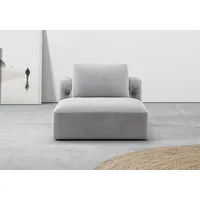1,5-Sitzer RAUM.ID "Cushid", grau, B:107cm H:62cm T:109cm, 88% Polyester, 12% Polyacryl, Sofas, Einzelmodul, auch separat stellbar