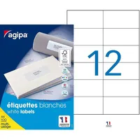 APLI agipa Universal-Etiketten, 105 x 49,39 mm mit Abzieh-Hilfe