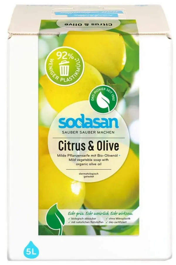 Sodasan Flüssigseife Liquid - Citrus & Olive Seife 5L