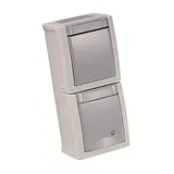 HHG Kombination Wechselschalter/Steckdose IP54 Grau