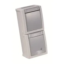 HHG Kombination Wechselschalter/Steckdose IP54 Grau