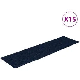 vidaXL Selbstklebende Treppenmatten 15 Stk. Rechteckig 76x20 cm Blau