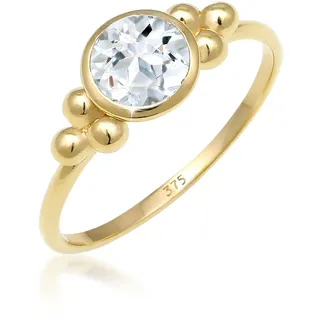 Elli PREMIUM - Verlobungsring Kugeln Topas Edelstein 375 Gelbgold Ringe Damen (199.99 € / )