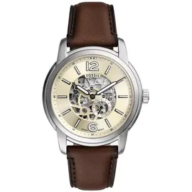 Fossil Herren Analog Automatik Uhr mit Leder Armband ME3264