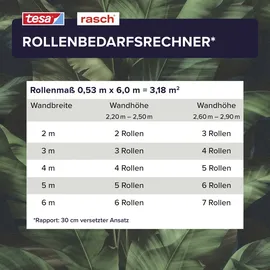 Rasch Textil Rasch selbstklebende Vliestapete Rio Blatt Grün 6 m