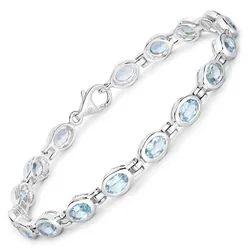 Rafaela Donata Armband Sterling Silber Granat in Blue Damen 