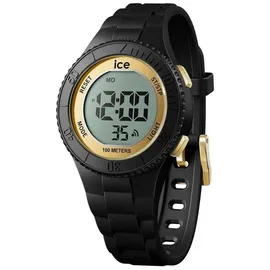 ICE-Watch - Ice Digit Black Gold - Schwarze Mädchenuhr mit Plastikarmband - 021607 (Small)
