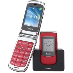 OLYMPIA Style View Senioren Mobiltelefon, große Tasten und Farbdisplay, Rot