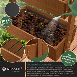 Kesser Hochbeet mit 4 Etagen 85 x 45 x 140 cm Braun