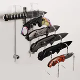 hhuxiue Messerregal Wandhalterung Messerregal Messerregal Display Stand Display Stand Lagerung Acryl Messerregal Display (Transparent)