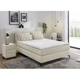 Jockenhöfer Gruppe Boxspringbett »Paulina, inkl. Topper und Kissen, Härtegrade wählbar« 140x200 cm oder 180x200cm, beige