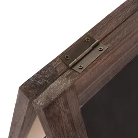 Mendler XL Werbetafel HWC-C17, Aufsteller Kreidetafel Kundenstopper, 2 Schreibflächen klappbar, 100x50cm ~ braun shabby