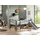 Vipack Hochbett Pino mit Rutsche 90 x 200 cm Kiefer massiv grau lackiert