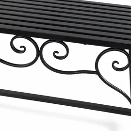 Lemodo Gartenbank 84 x 27 x 45 cm Schwarz