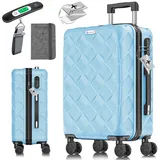 Kesser KESSER® Reisekoffer Koffer ABS Hartschalenkoffer mit Zahlenschloss, Kofferwaage & Reisebrieftasche 360° Rollen Koffer für Business & Reise Trolley