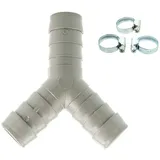 tecuro Y-Verbindungssatz für Ablaufschläuche Ø 19-21 mm von Wasch-, Spülmaschinen -