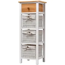 Mobili Rebecca Rebecca 85 x 31 x 27 cm Weiß/Braun/Beige