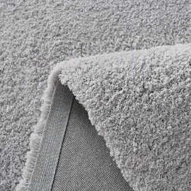 OTTO home Hochflor-Teppich OTTO HOME "Microfaser Teppich Magong, besonders weich, sehr feiner Flor" Gr. 8, grau (hellgrau), B:300cm H:30mm L:400cm, Kunstfaser, Teppiche, uni, Wohnzimmer, Schlafzimmer, Kinderzimmer, auch rund und als Läufer