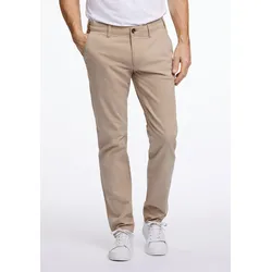 Chinos BISON "BISON Chinos", Herren, Gr. 38, Länge 32, beige (sand), Oberstoff: 97% Baumwolle, 3% Elasthan, regular fit, Hosen