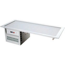Glatte warme platte drop-in 3 gn 1/1 mit gruppe - 1100x610x460 mm - 480 W 230/1V - 111336FP Eurast
