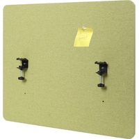 MCW Akustik-Tischtrennwand MCW-G75, Büro-Sichtschutz Schreibtisch Pinnwand, doppelwandig Stoff/Textil ~ 60x75cm grün