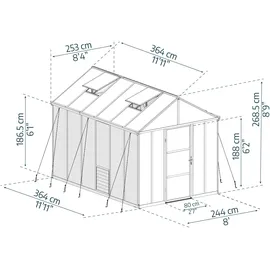 CANOPIA Glory Alu anthrazit HKP 10 mm 8,9 m2