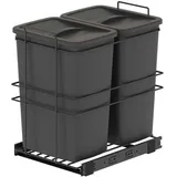 Emuca Recycling-Behälter 2 x 35 l Anthrazitgrau