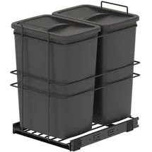 Emuca Recycling-Behälter 2 x 35 l Anthrazitgrau