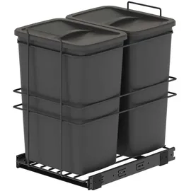 Emuca Recycling-Behälter 2 x 35 l Anthrazitgrau