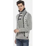 Cipo & Baxx Strickpullover Schwarz / Weiß M