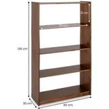Idimex Bücherregal 80 x 30 x 136 cm Kastanie