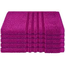 SCHIESSER Milano Handtuchset 30 x 50 cm fuchsia 5-tlg.