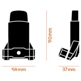 Fidlock Push Saddle Base Satteltaschenhalter grau, schwarz