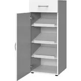 WIMEX Schuhschrank Multiraumkonzept 40 x 98 x 40 cm mit Schublade weiß / weiß
