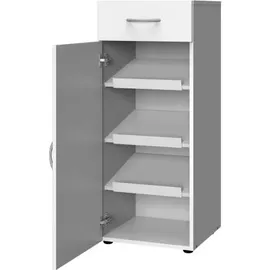 WIMEX Schuhschrank Multiraumkonzept 40 x 98 x 40 cm mit Schublade weiß / weiß