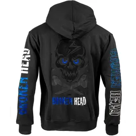 Broken Head Hoodie Blau S