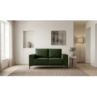 OTTO home 2-Sitzer OTTO HOME "Kompaktsofa Oland, Struktur, Flachgewebe, Luxus-Microfaser, Boucle", grün, B:164cm H:85cm T:83cm, 100% Polyester, Sofas, 164 cm, Wellenunterfederung, Skandi-Design, Metallfüße