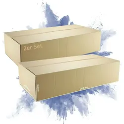 PROREGAL 2x Versandkarton 2-wellig | LxBxH 1200 x 600 x 310 mm | Belastbar bis 30 kg | Faltkarton Karton Paket für Versand mit DHL