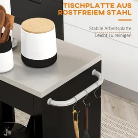 Homcom Küchenwagen Schwarz,