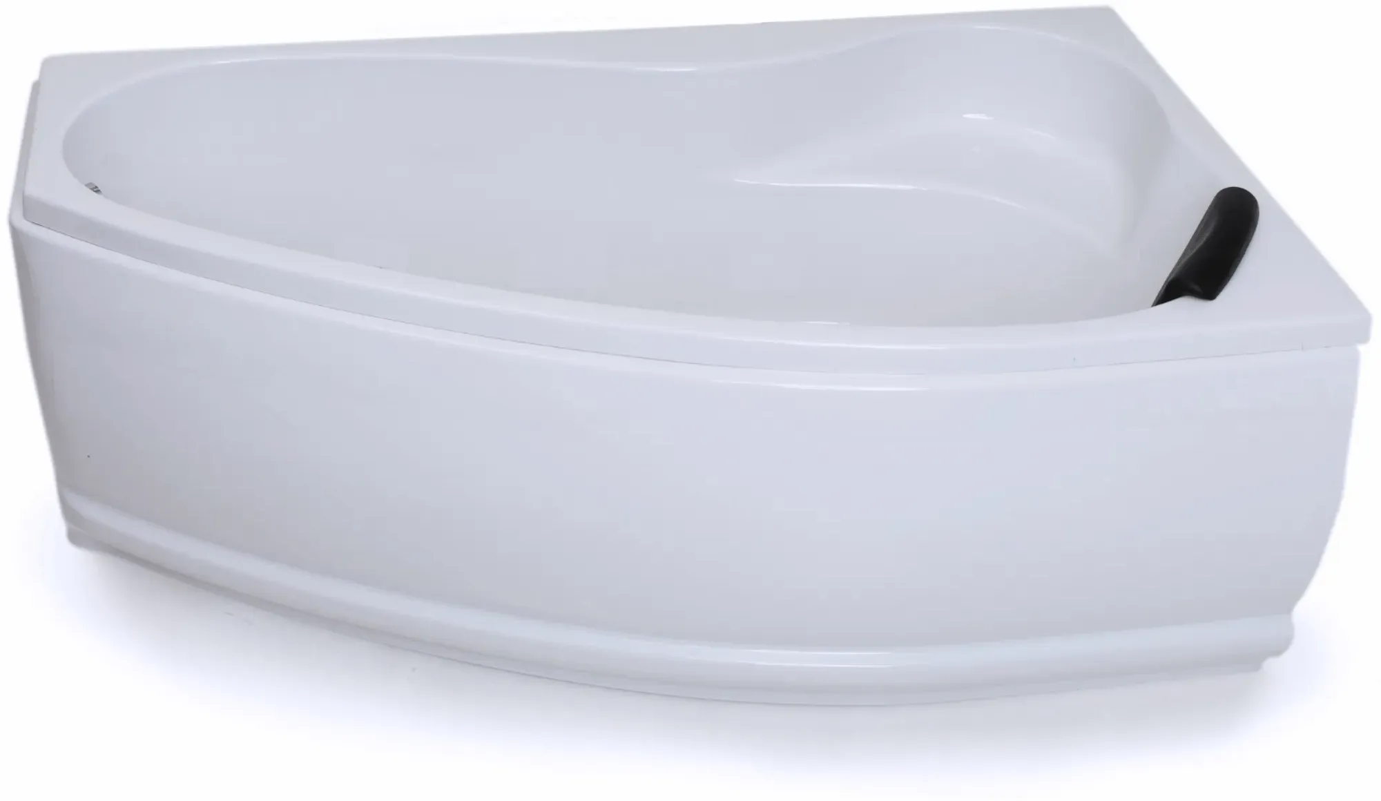 Eck-Raumsparbadewanne 160x90 Rechts cm, Einbau, für 1 Person, glasfaserverstärktes Sanitäracryl, Caribia MINI CORNER Badewanne, Made in Germany