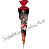 NESTLER Schultüte Feuerwehr Einsatz Zuckertüte Geschenk Schulanfang Tüte Schuleinführung (70cm)