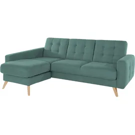 exxpo - sofa fashion Eckcouch Polyester 3-Sitzer Blau