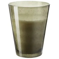 HOME STORY Kerze im Glas   , grau , Glas,Wachs , Maße (cm): H: 23  Ø: 18.5