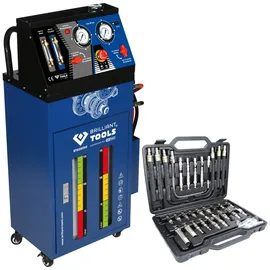 BRILLIANT TOOLS Getriebespülgerät für Automatikgetriebe inklusive 35-tlg Adapter-Satz
