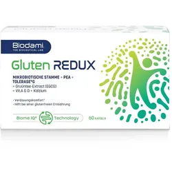 BIODAMI Gluten REDUX Darm Bakterienkult.+Enzym Tol 60 St