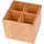 Gräwe Bambus-Aufbewahrungsbox mit Unterteiler 12 x 12 x 10 cm
