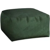 DreamRoots Sitzsack, Dunkelgrün, Grün, Textil, 70x40x70 cm, Oeko-Tex® Standard 100, Wohnzimmer, Hocker, Poufs