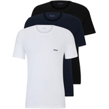 Boss Herren T-Shirt, 3er Pack Classic, Dunkelblau, L